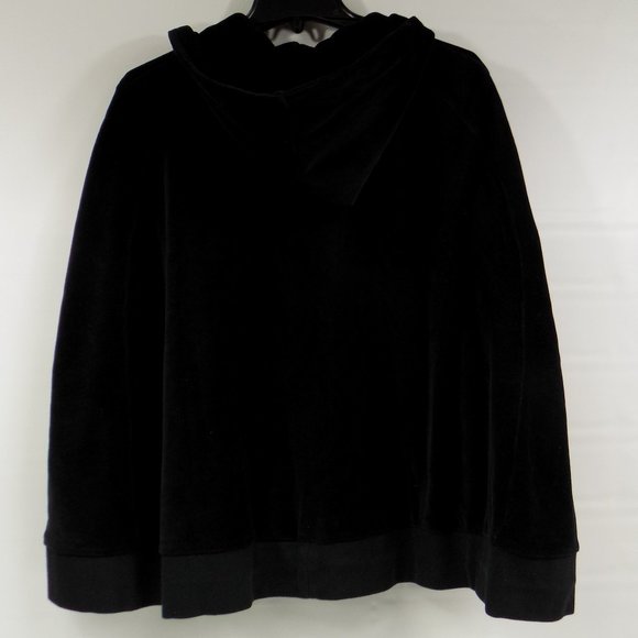 Juicy Couture Black Label Black Velour Hooded Poncho Size Small NWT - Picture 9 of 12